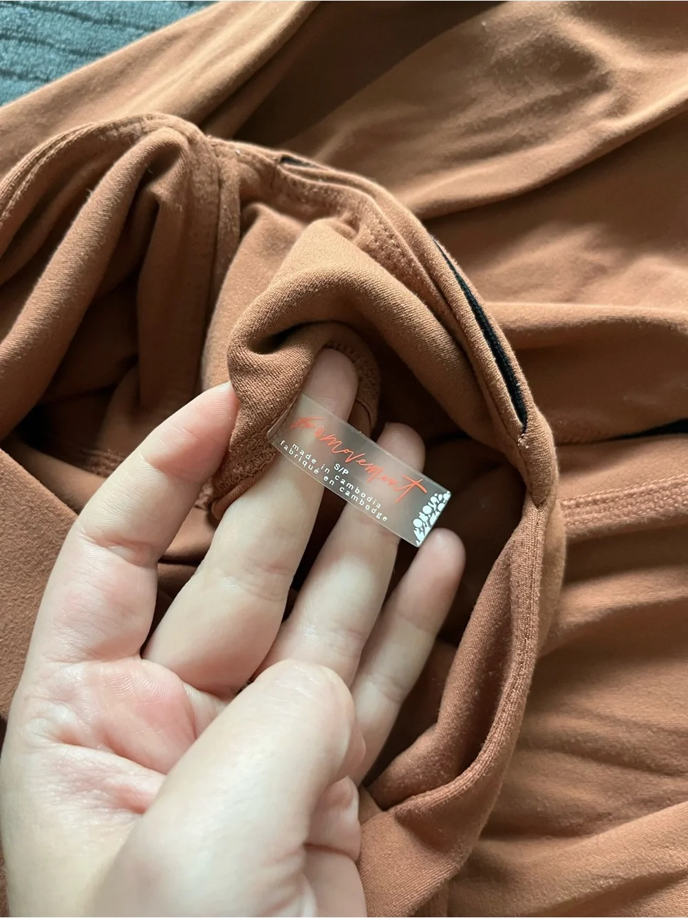FP Movement by Free People Rust-Brown Cutout Back Jumpsuit - Picture 9 of 9